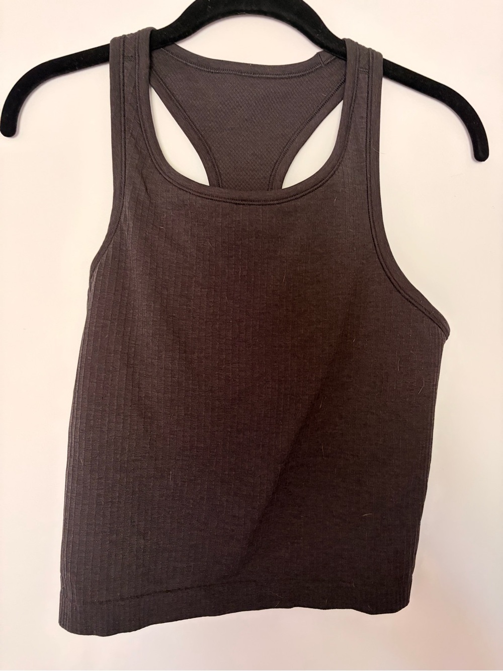 lululemon athletica Black Ribbed Racerback Tank
